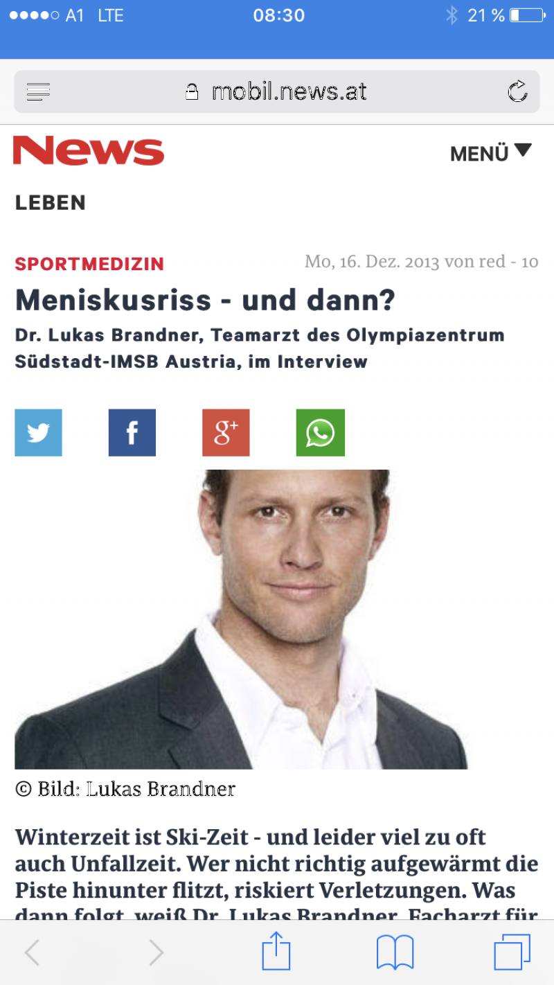 Ärztezentrum 1010 Wien, Meniskussriss, Kreuzbandriss, Seitenbandriss, Sportmedic, Sportarzt, Orthopädie 1010 Wien, Unfallchirurg 1010 Wien